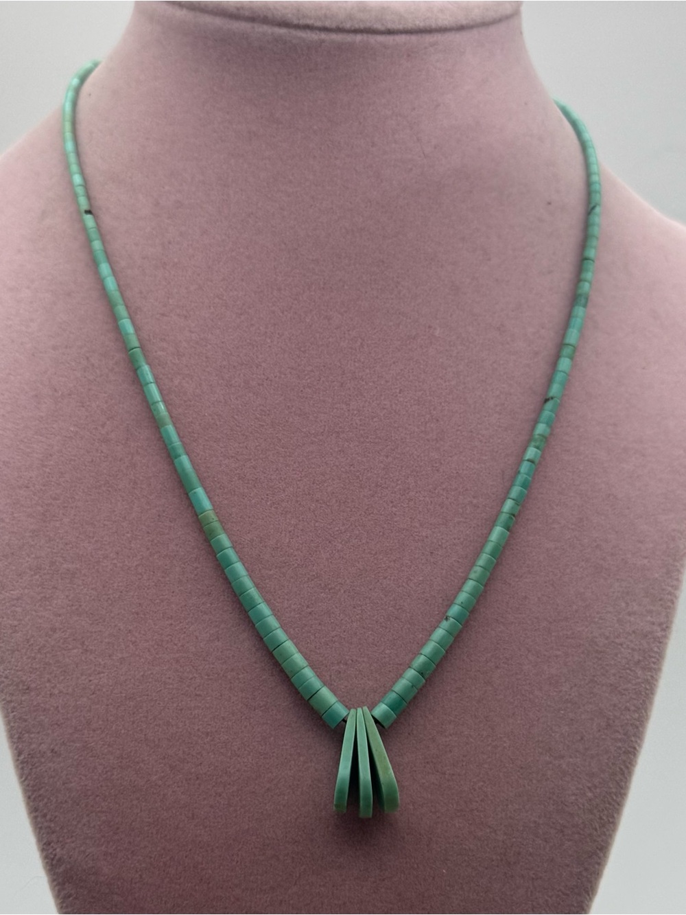 Turquoise Beaded Pendant Necklace - Women Jewelry - Picture 2 of 5